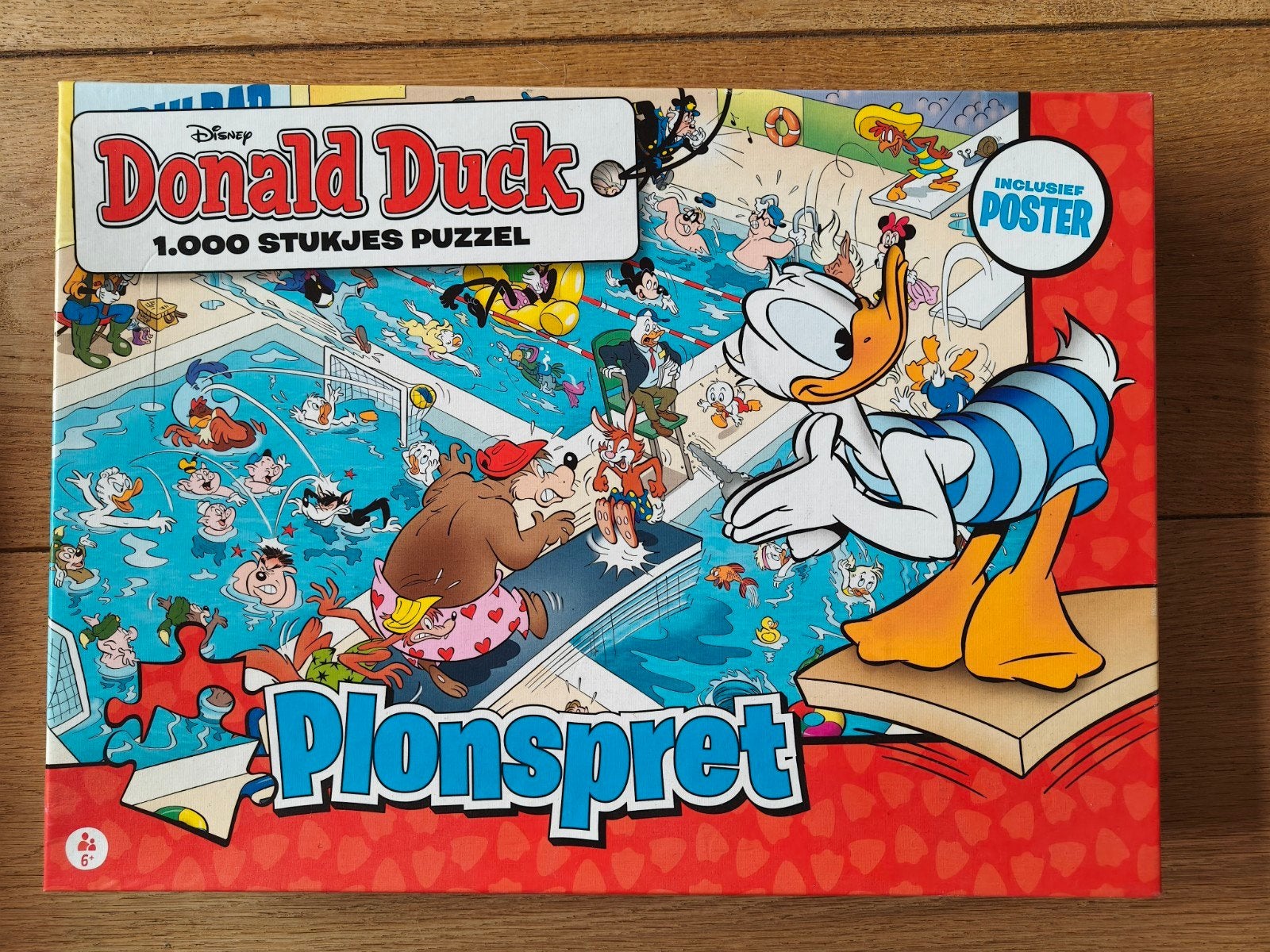 Donald Duck Plonspret Legpuzzel 1000 stukjes, Ophalen of Verzenden, 500 t/m 1500 stukjes, Zo goed als nieuw, Legpuzzel