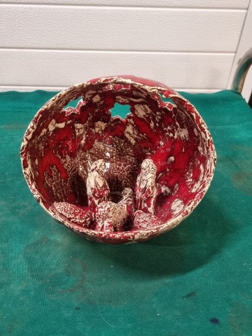 kerststal aardewerk handgemaakt vintage, Diversen, Kerst, Ophalen of Verzenden, 'T Olde Gre-j, Info@toldegrej.nl, Endepoelstraat 20f Didam