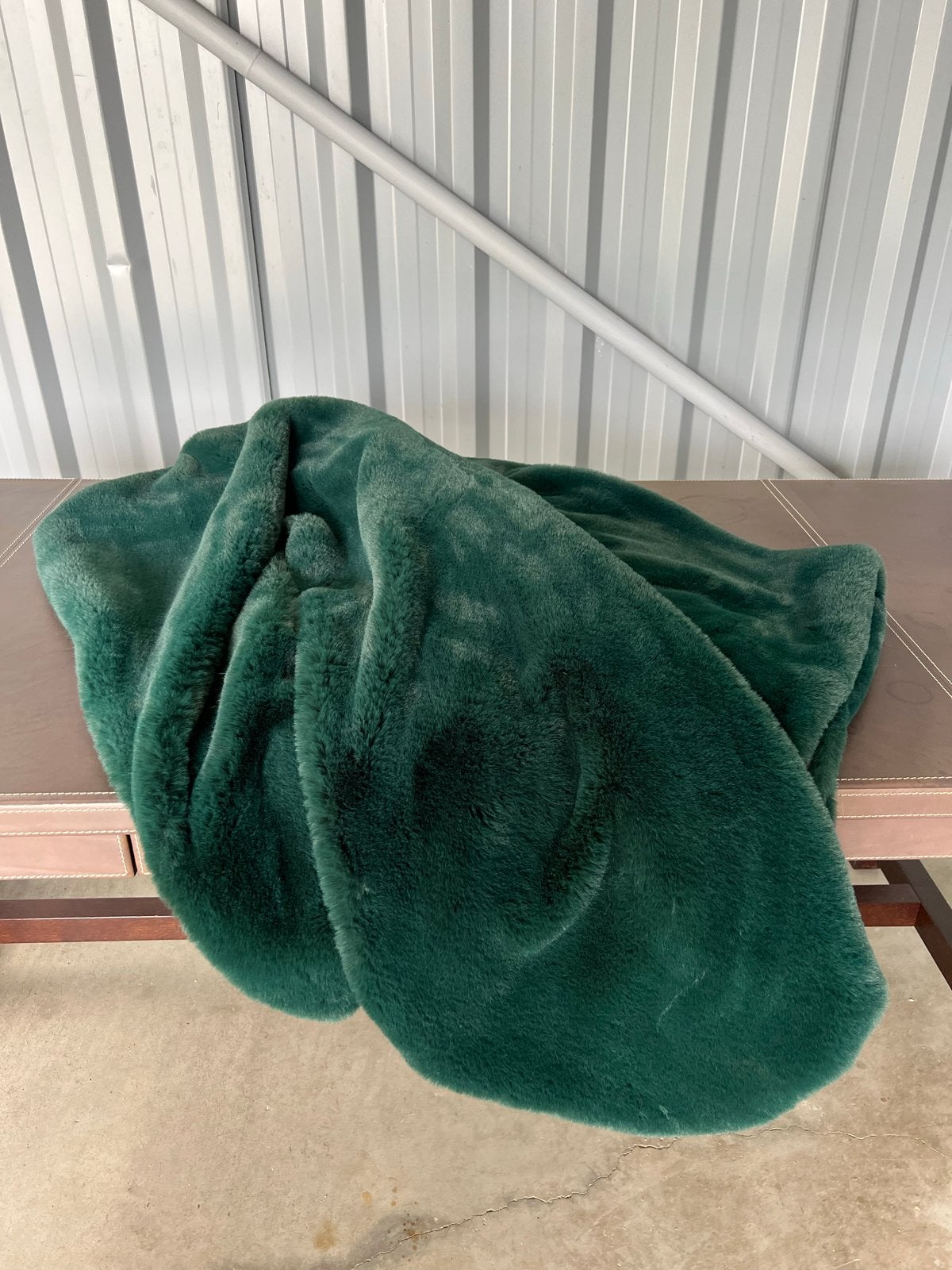 J-LINE Groen Faux Fur Plaid - Zacht en Luxe, Ophalen of Verzenden, Zo goed als nieuw