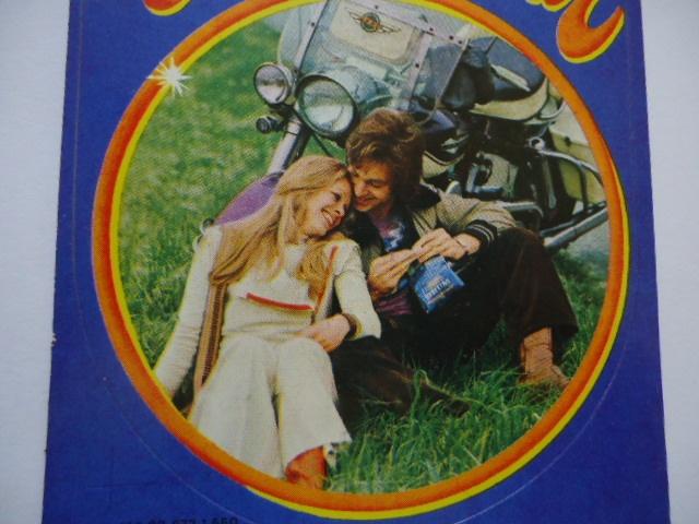 sticker oud DRUM shag sigaret tabak flowerpower hippie motor, Verzenden, Zo goed als nieuw, Bedrijf of Vereniging