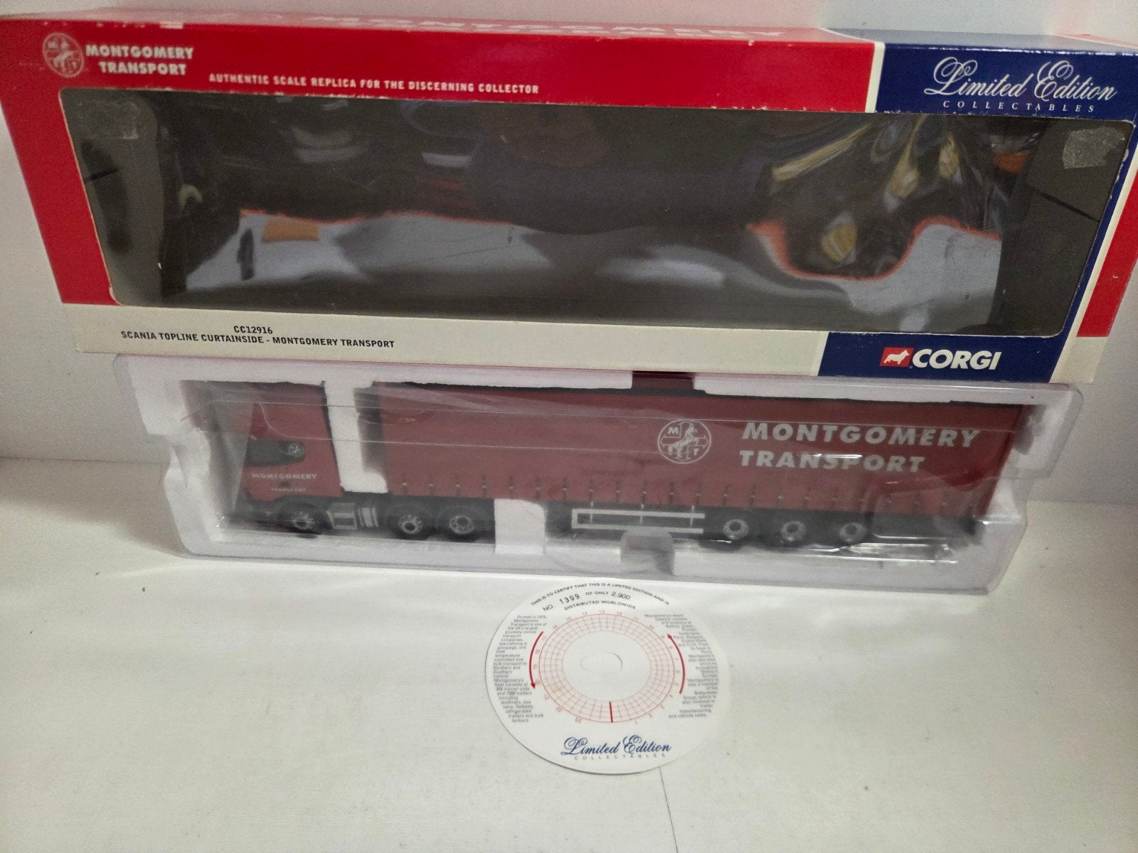 Corgi Scania Topline zeiloplegger Montgomery, Corgi, ., Ophalen of Verzenden, Zo goed als nieuw