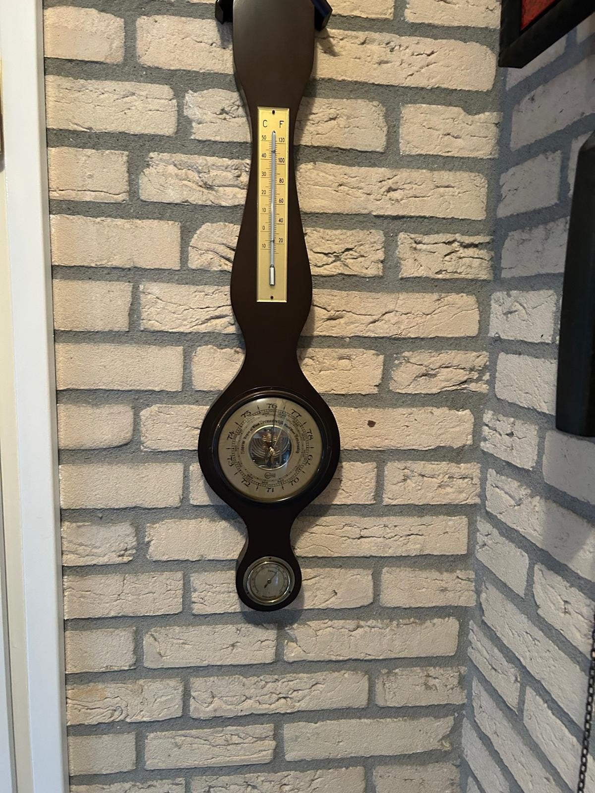 Vintage Barometer met Thermometer en Hygrometer, Ophalen