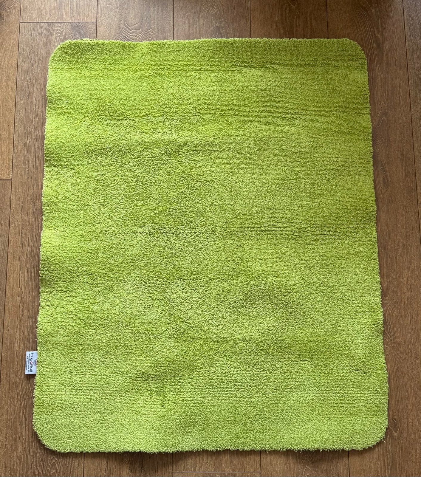 Appelgroene HugRug droogloop mat wasbaar 78 x 96, Ophalen, Gebruikt, Binnen, Droogloopmat