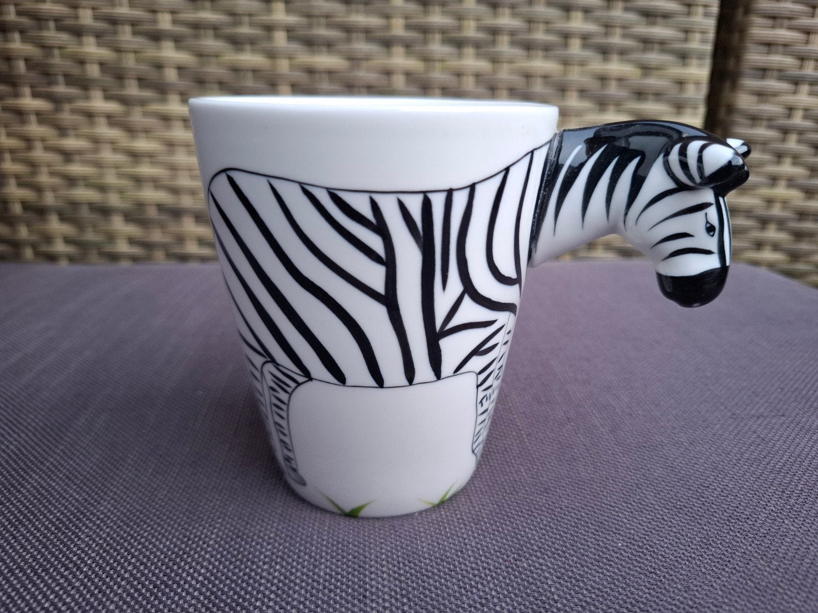 Parlane Zebra Mok - Handgeschilderd, Nieuwstaat, Overige typen, Ophalen of Verzenden, Zo goed als nieuw, Steen/keramiek