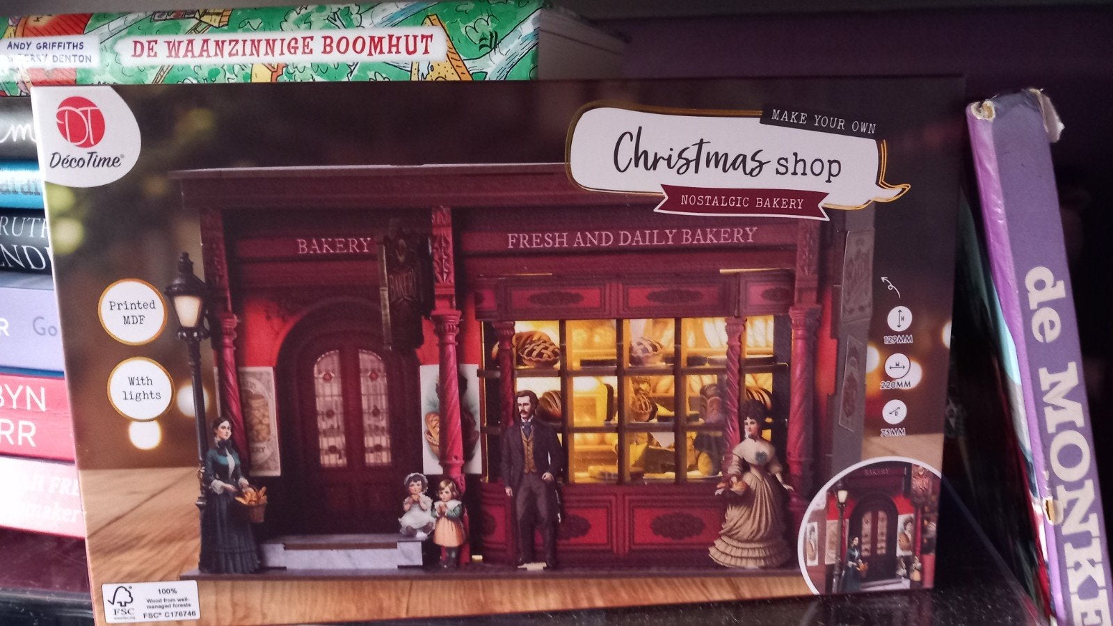 Miniatuur huisje "Christmas Shop" - Nostalgische Bakkerij, Ophalen of Verzenden, Nieuw, Decoratie