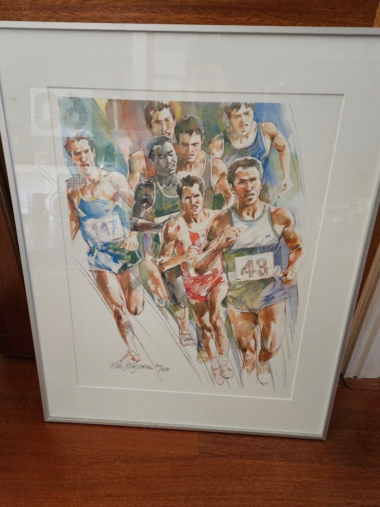 Litho Wim Hoogstraten 1943-2022, Antiek en Kunst, Kunst | Litho's en Zeefdrukken, Ingelijst, Ophalen, Portret en Figuren, Lithografie