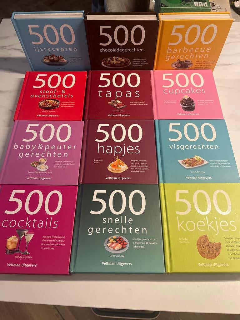 500 Recepten Kookboeken Collectie - Diverse Culinair, Boeken, Ophalen of Verzenden, Zo goed als nieuw, Overige gebieden, Voorgerechten en Soepen