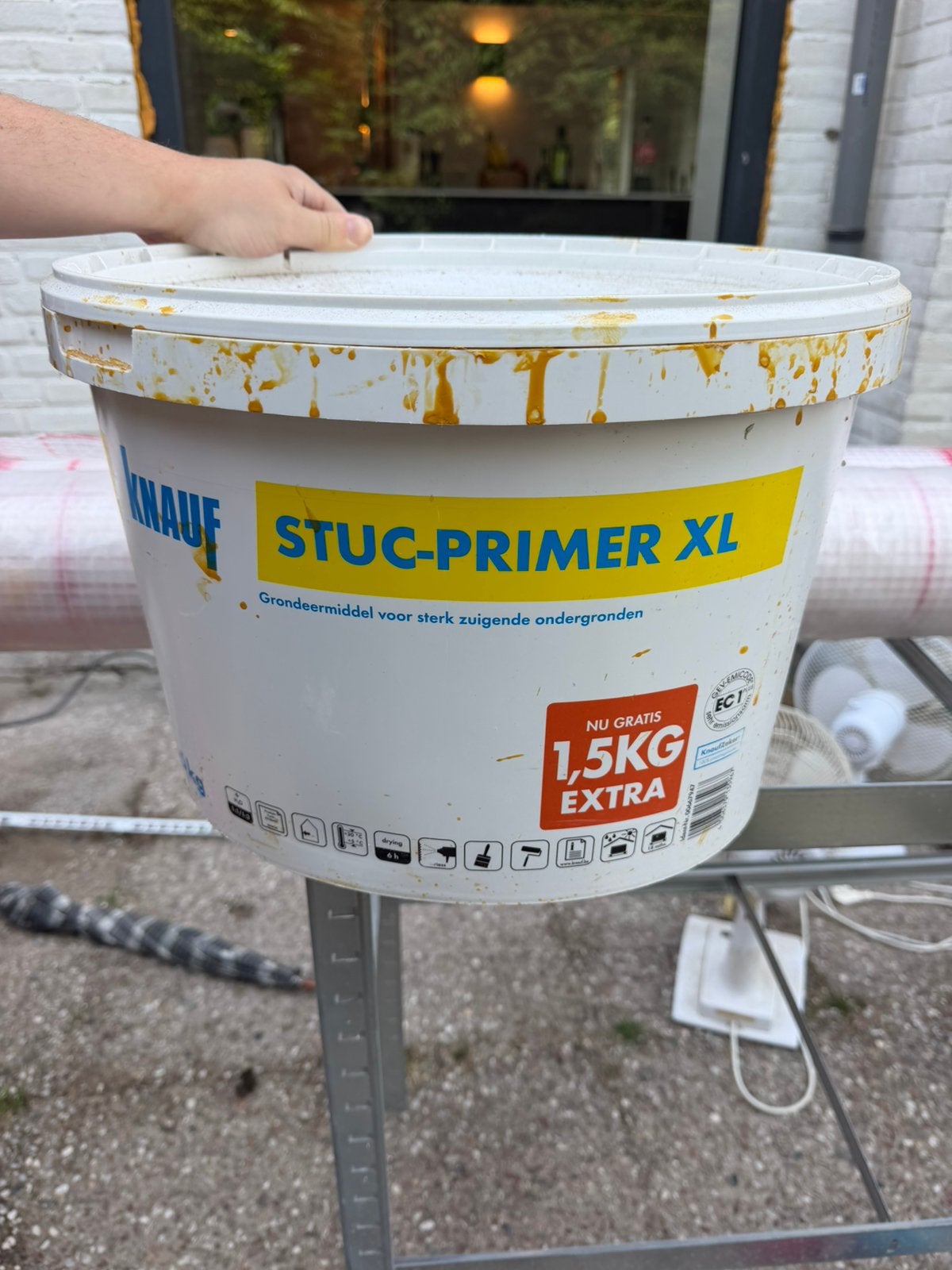 Stuc-primer Knauf, Ophalen, Zo goed als nieuw, Wit