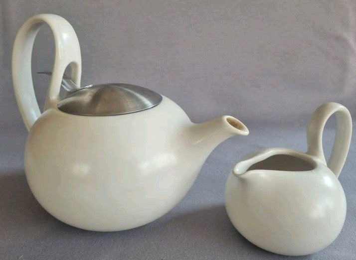 Bredemeijer Asia Jasmin theepot  en melkkan, Antiek en Kunst, Ophalen of Verzenden