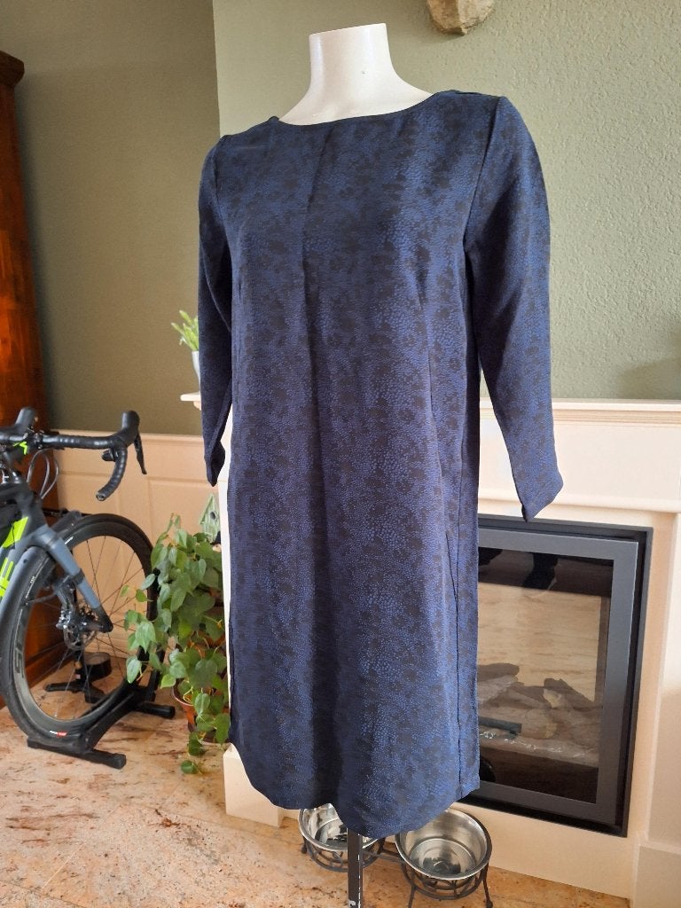 By Bar prachtige zwart blauwe jurk S 36 38, By bar, Verzenden, Zwart, Zo goed als nieuw