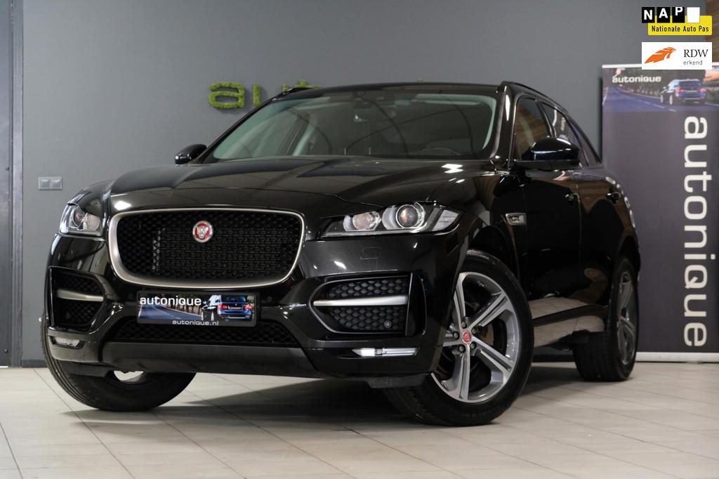 Jaguar F-PACE 2.0 R-Sport AWD 25t Nwe.D.ketting, Automaat, Gebruikt, Zwart, 4 cilinders