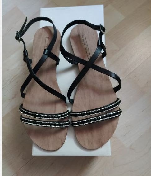 NIEUW!! ESPRIT leuke leren sandalen VAN 60 VOOR 12,50 EURO!, Verzenden, Zwart, Nieuw, Sneakers of Gympen