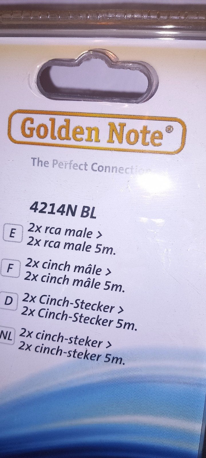 4 sets audio kabel 5 m, Ophalen of Verzenden, Nieuw, Apparatuur