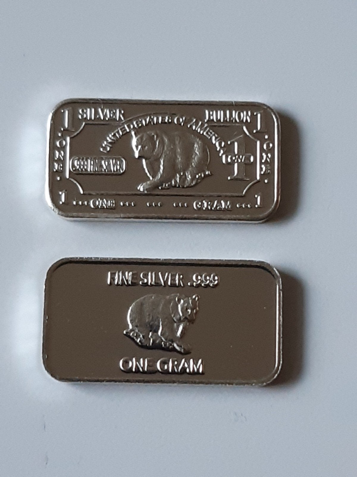 1 gram fine silver grizzley beer baartje kk f.8.11.n10, Ophalen, Noord-Amerika