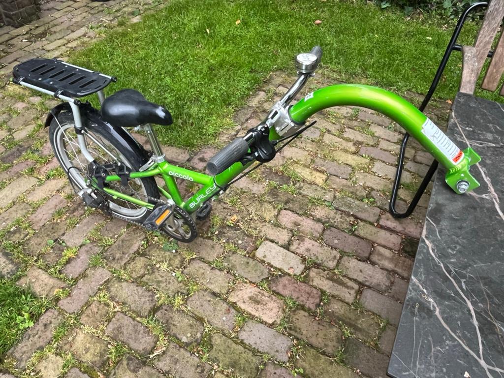 Burley Piccolo Aanhangfiets - Groen, Fietsen en Brommers, Fietsaccessoires | Aanhangers en Karren, Ophalen of Verzenden, Gebruikt