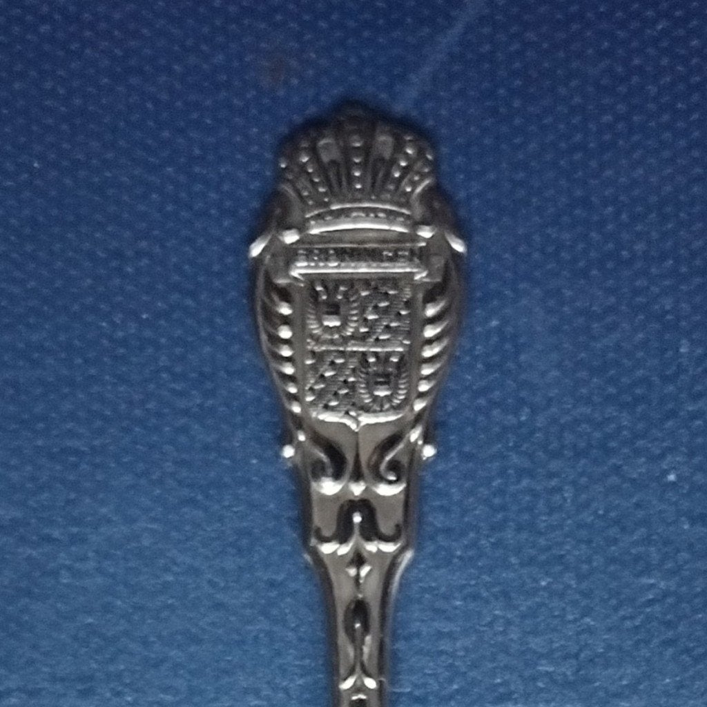 verzilverd lepeltje provincie Groningen (A kroontje H), Ophalen of Verzenden