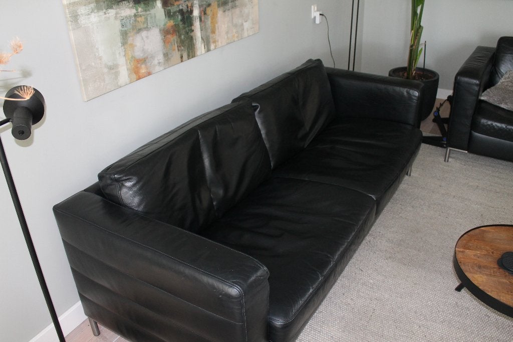bank en drie stoelen, Huis en Inrichting, Ophalen, Gebruikt, Driepersoons, 75 tot 100 cm