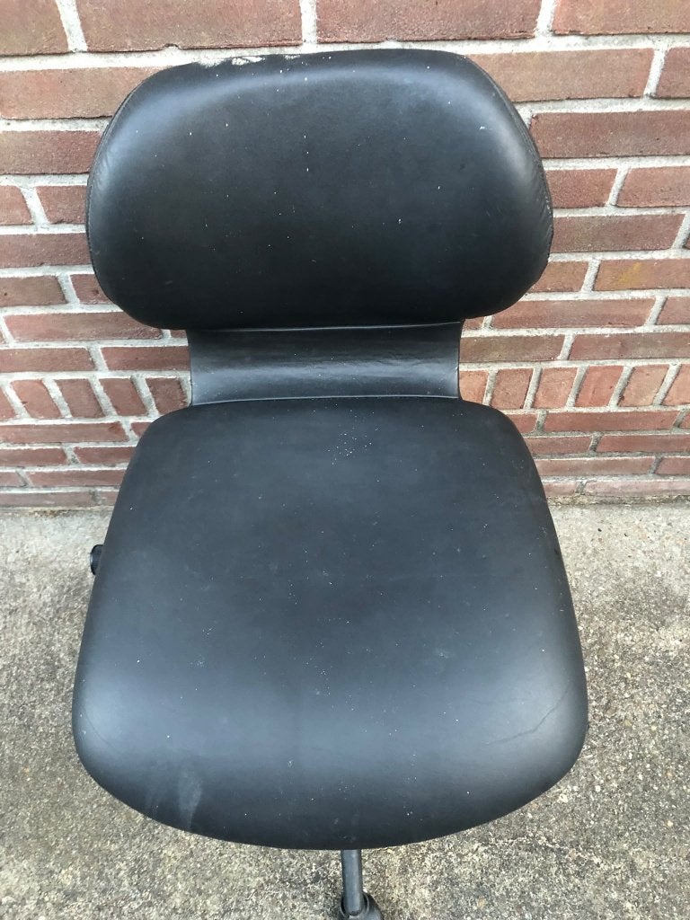 Werkplaats stoel, zwart, hoogte instelbaar en verrijdbaar, Ophalen