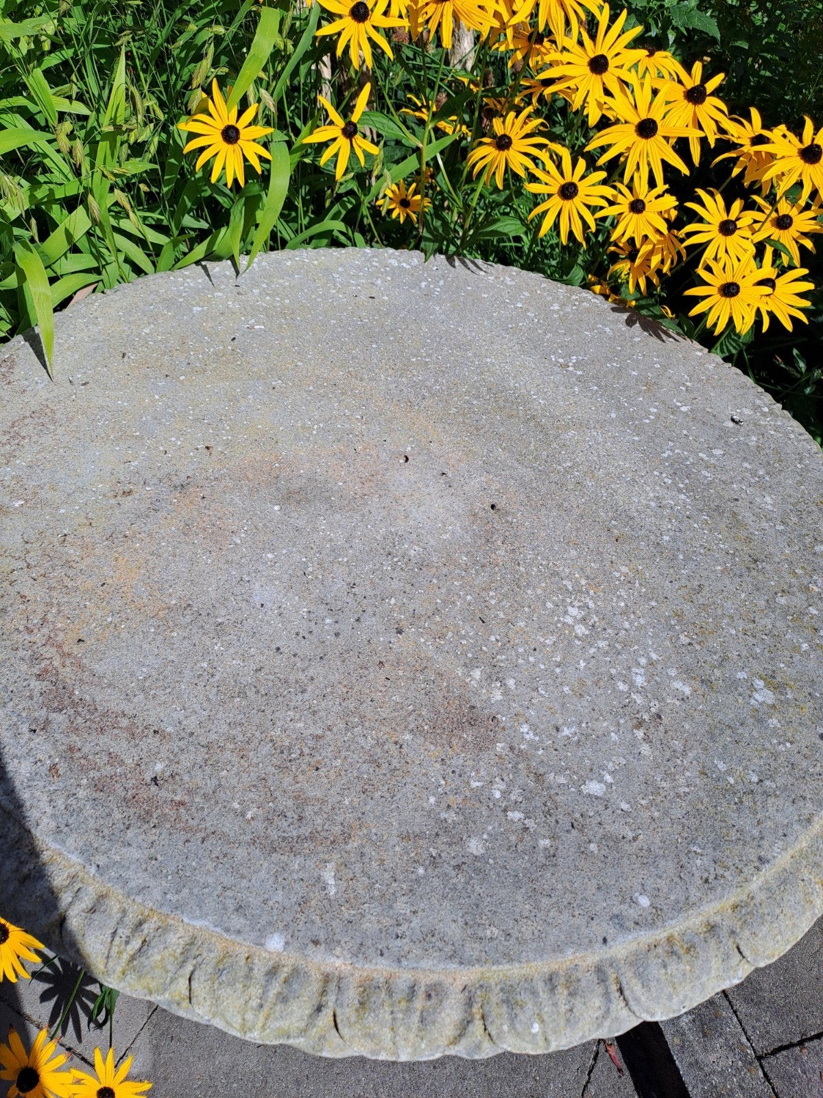 Betonnen tafelblad., Tuin en Terras, Tuintafels, Ophalen, Rond, Overige materialen