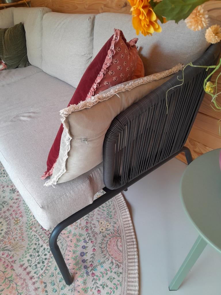 Loungeset kopenhagen antraciet 220×220 in goede staat, Ophalen, 5 zitplaatsen, Gebruikt, Loungeset