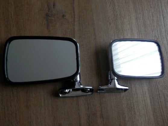 Spiegel set chroom VW Golf / Caddy MK1, Auto-onderdelen, Ophalen of Verzenden, Nieuw, Volkswagen