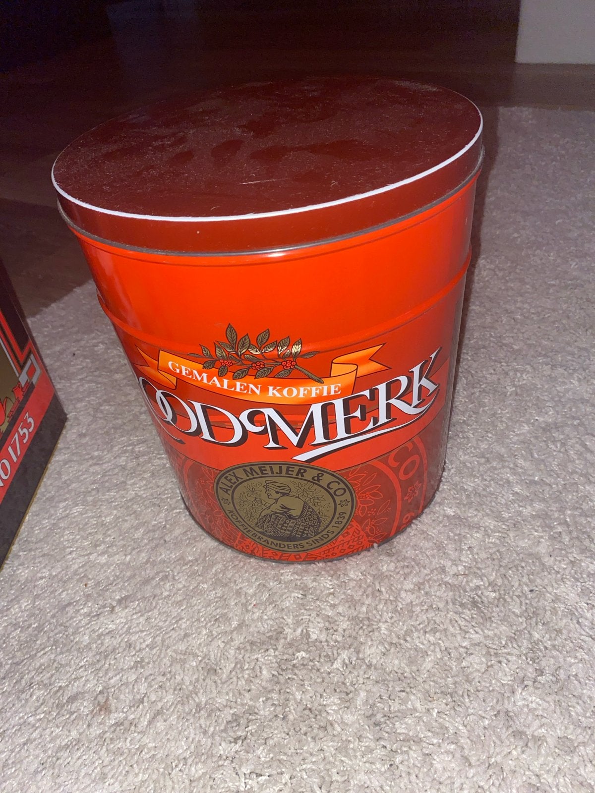 Koffieblikken: Douwe Egberts en Alex Meijer (Roodmerk), Verzamelen, Blikken, Ophalen, Gebruikt, Koffie, Douwe Egberts