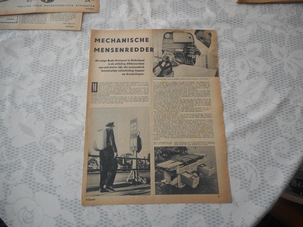 Alblasserdam. Rode Kruispost. Mensenredder. 1960., Ophalen of Verzenden, 1940 tot 1960, Nederland, Knipsel(s)