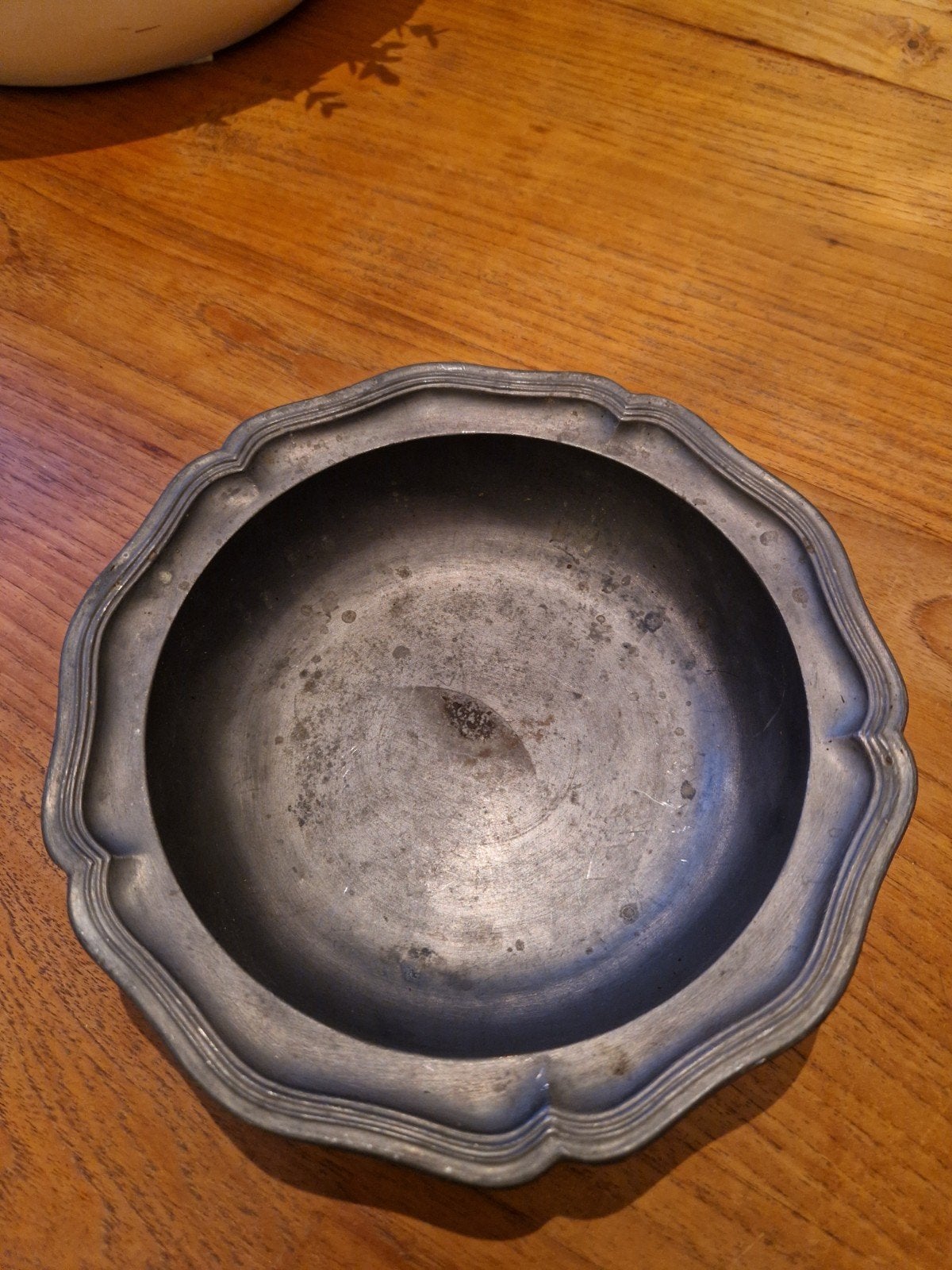 Antieke tinnen schaal - Decoratieve schotel, Ophalen of Verzenden
