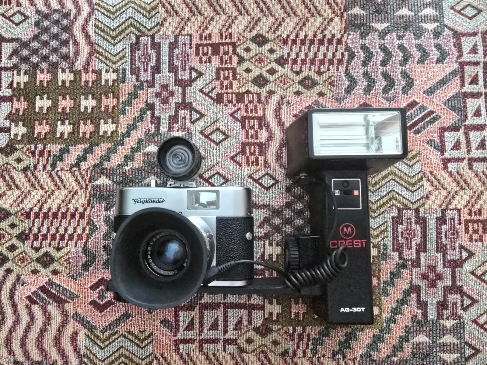 Voigtländer camera met toebehoren, Audio, Tv en Foto, Fotocamera's Analoog, Ophalen, Zo goed als nieuw, Polaroid, Overige Merken