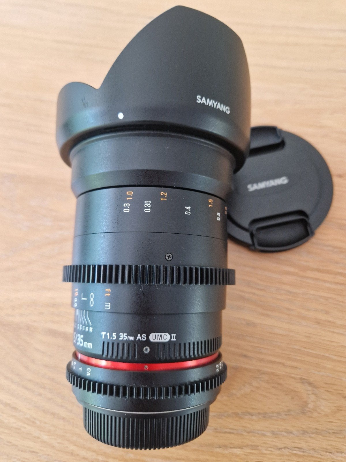 Nieuwstaat Samyang 35 mm T1.5 AS UMC II Cine Lens, Samyang, Zo goed als nieuw, Canon EF, Groothoeklens
