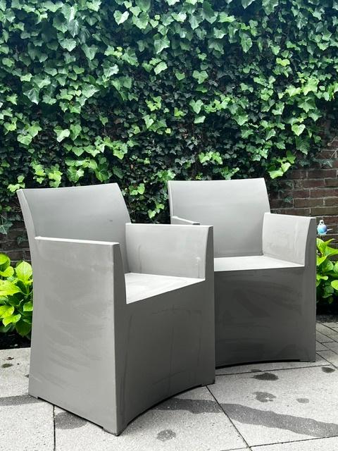 Haans rainbow stoel taupe, Ophalen, Gebruikt, Kunststof