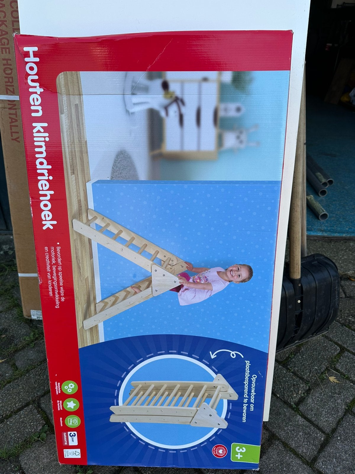 Houten klimdriehoek, Ophalen, Nieuw