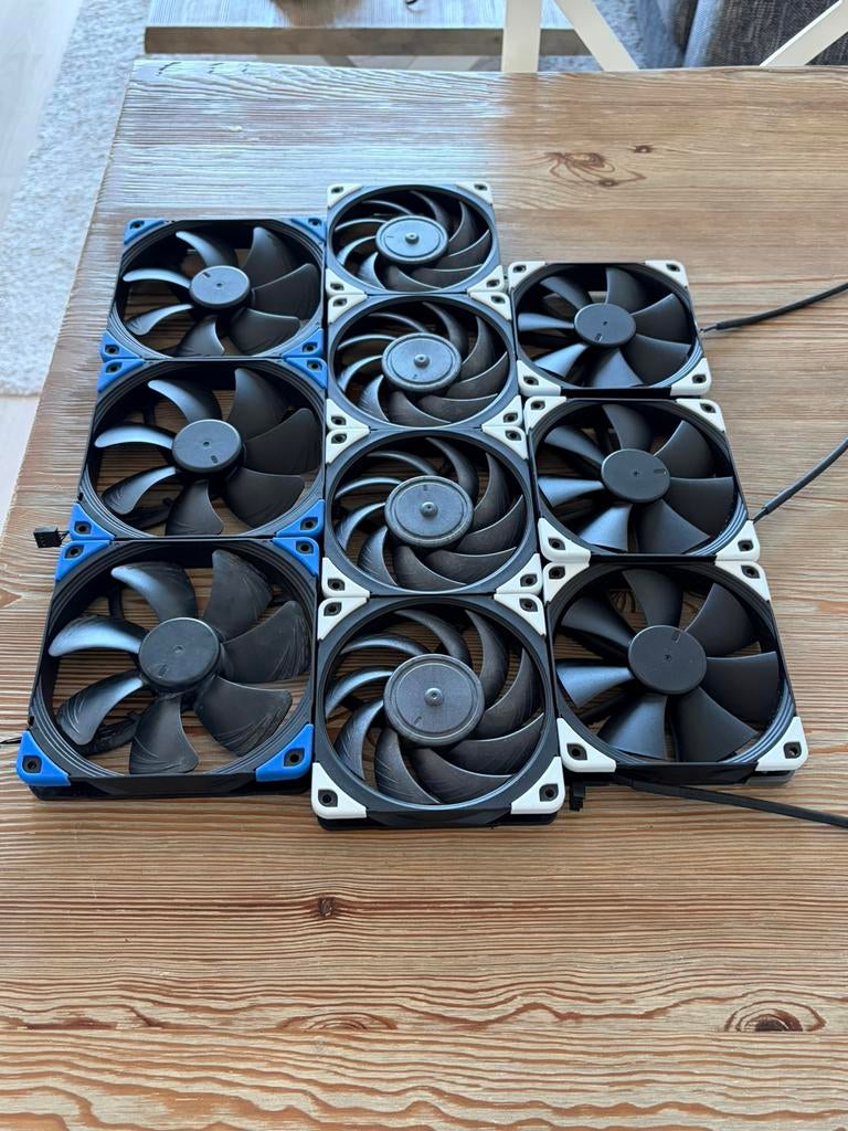Complete set noctua fans 10 stuks zgan, Ophalen, Zo goed als nieuw, Luchtkoeling