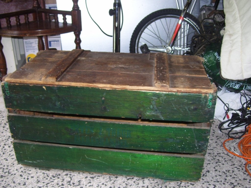 HOUTEN KIST, Huis en Inrichting, Woonaccessoires | Kisten, Minder dan 50 cm, 50 tot 100 cm, Teakhout, Ophalen of Verzenden
