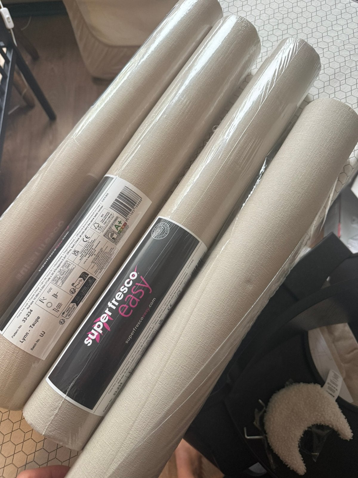 Taupe behang, Huis en Inrichting, Ophalen of Verzenden