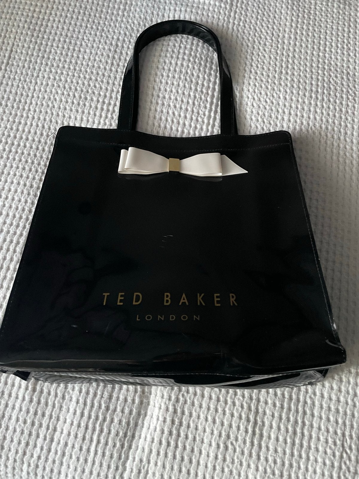 Ted Baker Shopper Zwart met Strik, Ophalen of Verzenden, Gebruikt, Zwart, Shopper