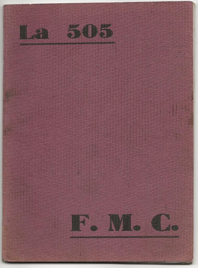 FMC France Motor Cycles La 505 entretien notice 1932 (7466z), Motoren, Verzenden, Overige merken