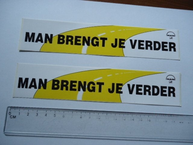 sticker oud MAN TRUCK Groot plastic origineel vw volkswagen, Verzenden, Zo goed als nieuw, Bedrijf of Vereniging