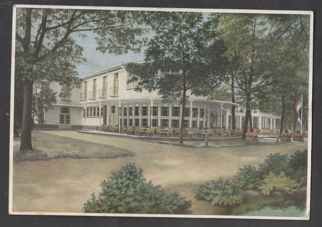 Vught Paviljoen De IJzeren Man Hotel Café Rest. Ongelopen, Verzenden, 1960 tot 1980, Ongelopen, Noord-Brabant