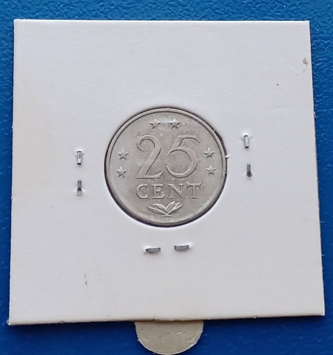 Nederlandse Antillen 25 cent - 1980, Ophalen of Verzenden, Koningin Juliana, 25 cent, Losse munt
