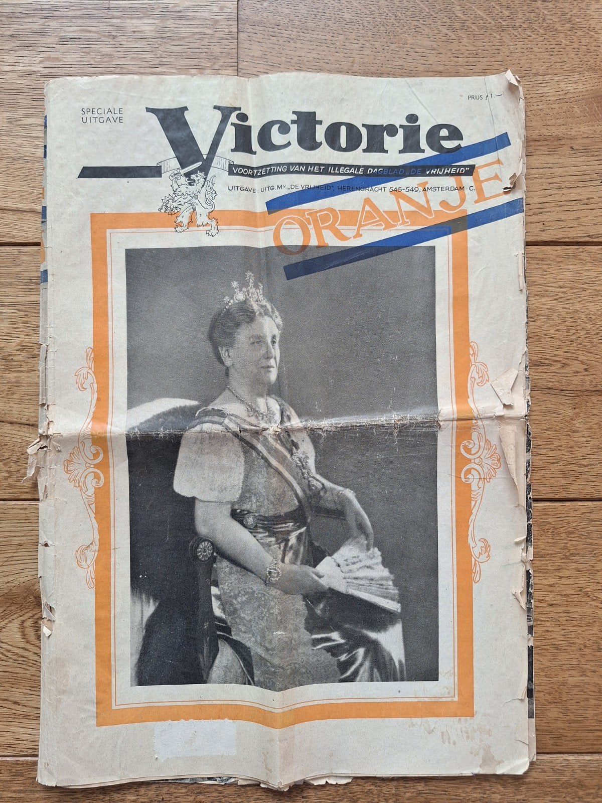 ​Bevrijdingskrant "Victorie Oranje"- VoortzettingDe Vrijheid, Ophalen of Verzenden, Overige soorten, Nederland, Boek of Tijdschrift