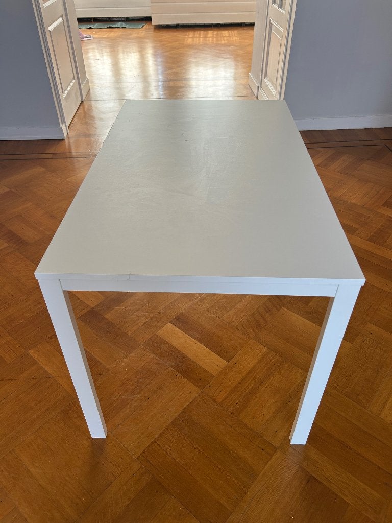 Ikea white dining table 125x74, Huis en Inrichting, Ophalen, 100 tot 150 cm, 50 tot 100 cm, Zo goed als nieuw