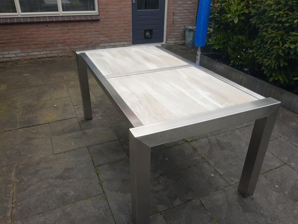 Rvs Tafel 85 x 160, Ophalen, Rechthoekig, Rvs