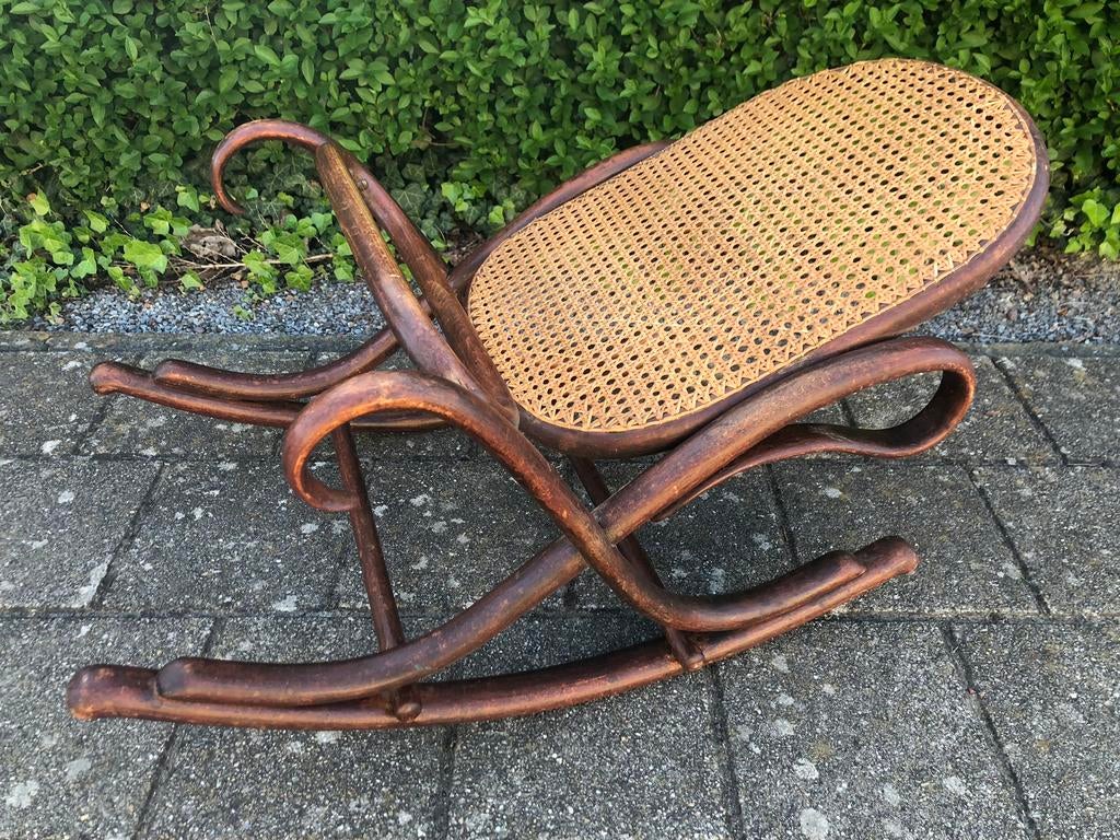 Thonet stijl voetenbankje, Ophalen of Verzenden