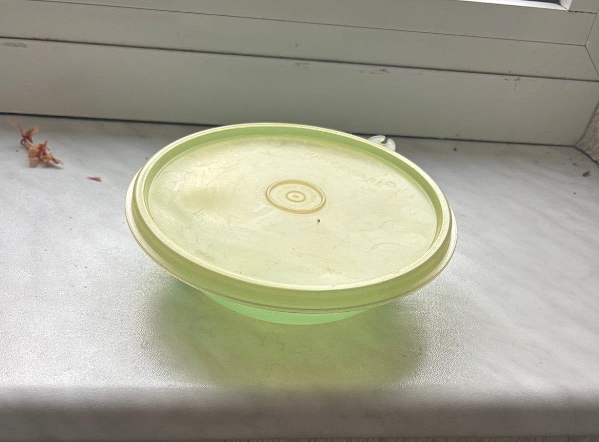 Tupperware schaal met deksel - Gebruikt, Gebruikt, Schaal, Ophalen of Verzenden, Met deksel