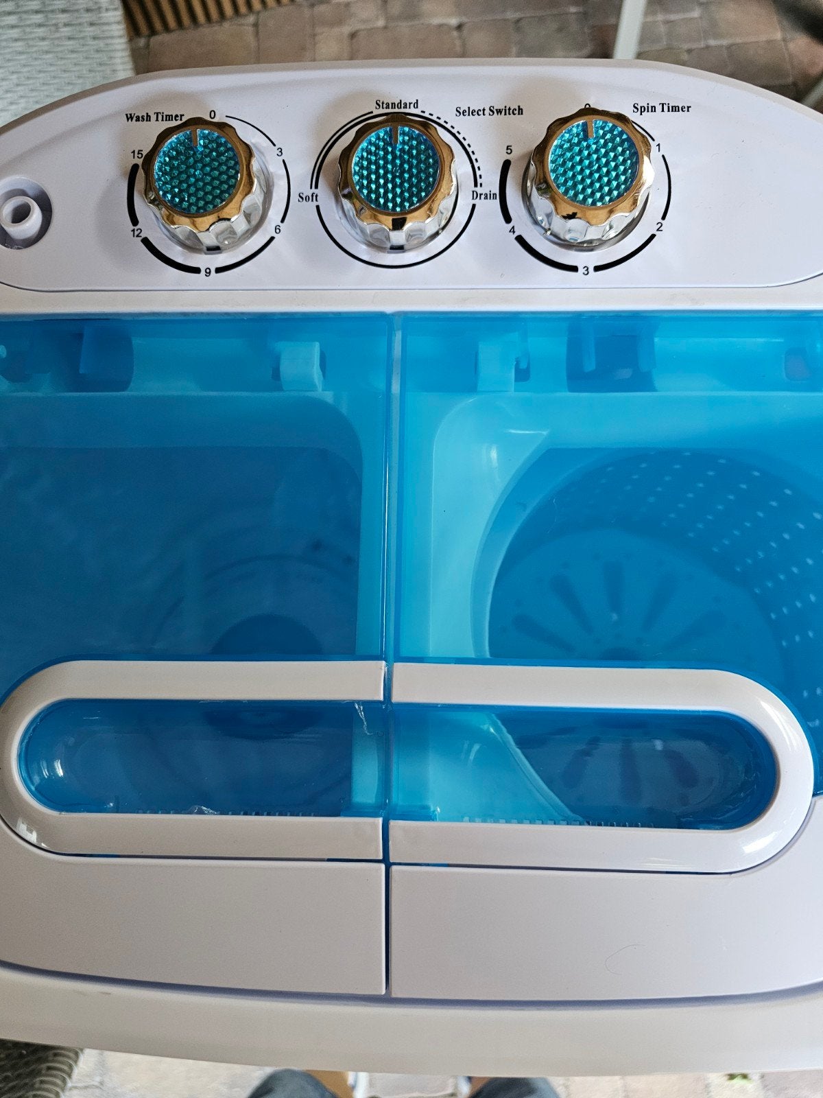 Compacte camping wasmachine met centrifuge, Witgoed en Apparatuur, Minder dan 1200 toeren, Minder dan 85 cm, Minder dan 4 kg, Bovenlader
