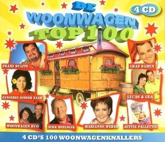Various 4CD De Woonwagen Top 100 ( 2008 ), Gebruikt, Boxset, Pop, Ophalen of Verzenden