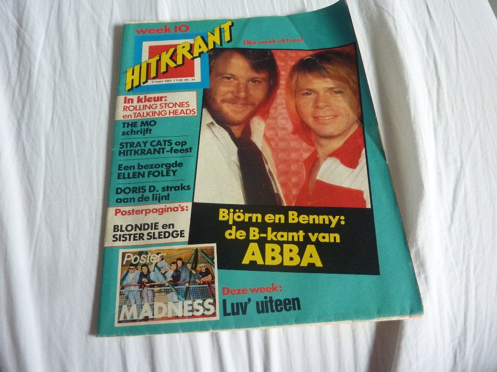HITKRANT 1981-ABBA-STONES-TALKING HEADS-LUV-MADNESS-BLONDIE, Verzenden, 1980 tot heden, Tijdschrift