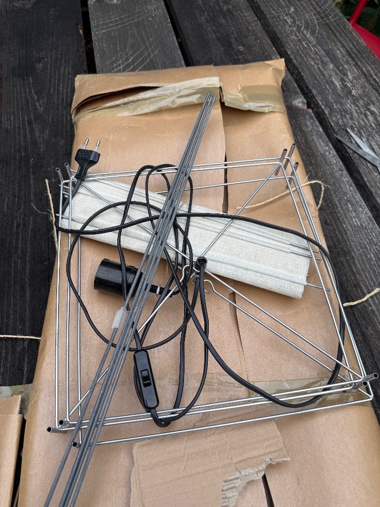 Lotek lamp Benno Premsela gebruikt, Ophalen, Gebruikt, E27 (groot), Textiel