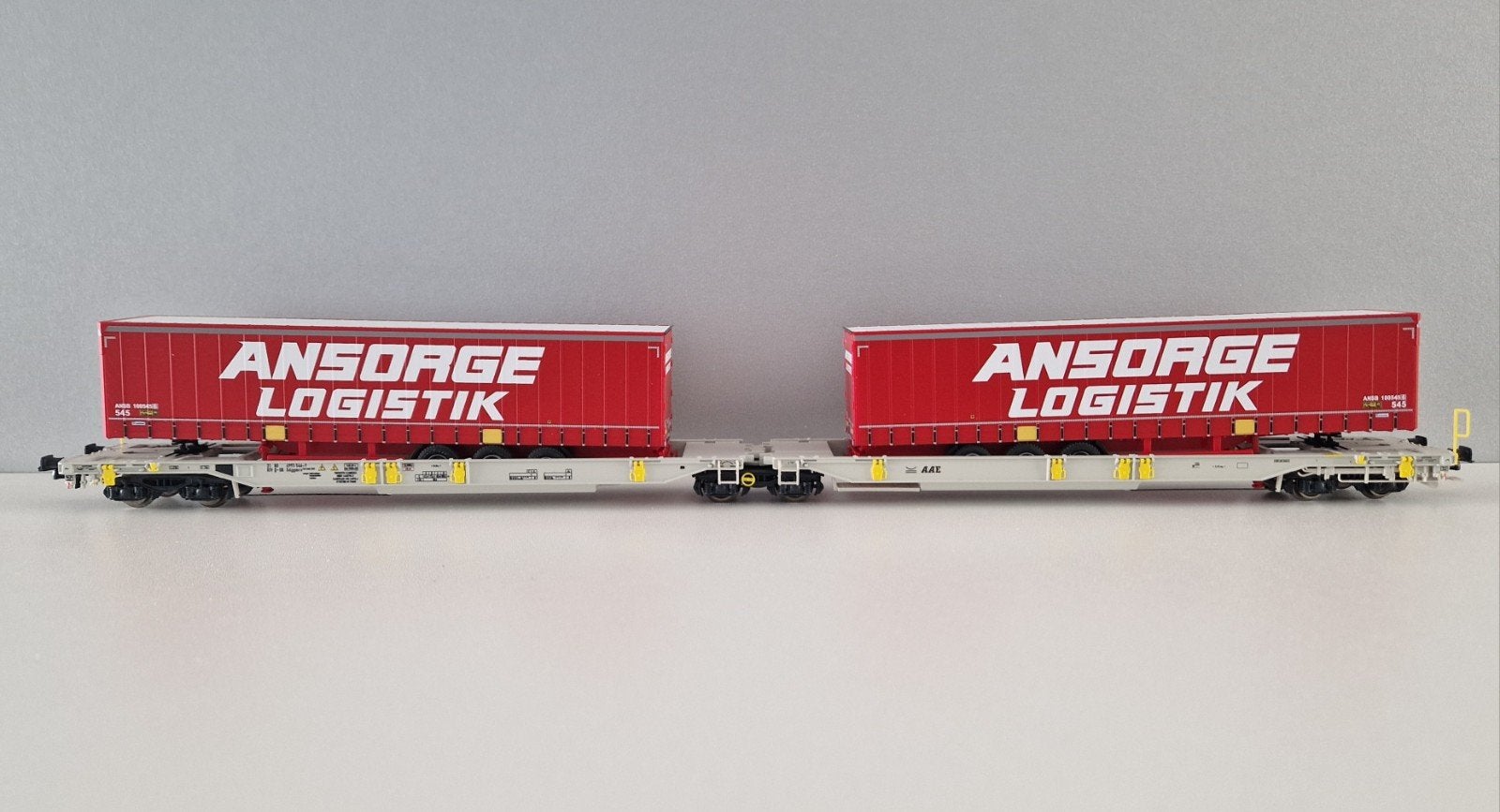 Roco T2000 AAE Ansorge Logistik container draagwagen, Hobby en Vrije tijd, Modeltreinen | H0, Gelijkstroom, Ophalen of Verzenden